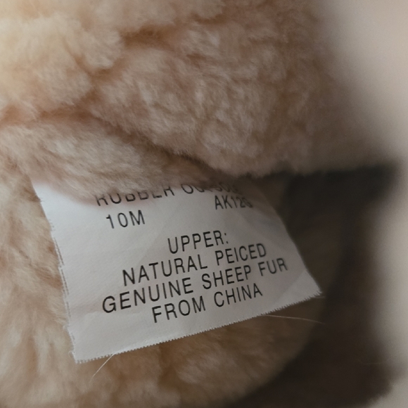 Michael Kors Camel Suede Boots with Shearling Trim Used Size 10 - Picture 10 of 11